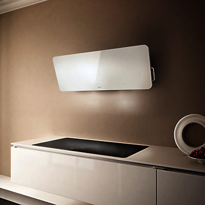 Elica Fantasia 110 Chimney Cooker Hood White Glass Elica Fantasia 110 Chimney Cooker Hood White Glass